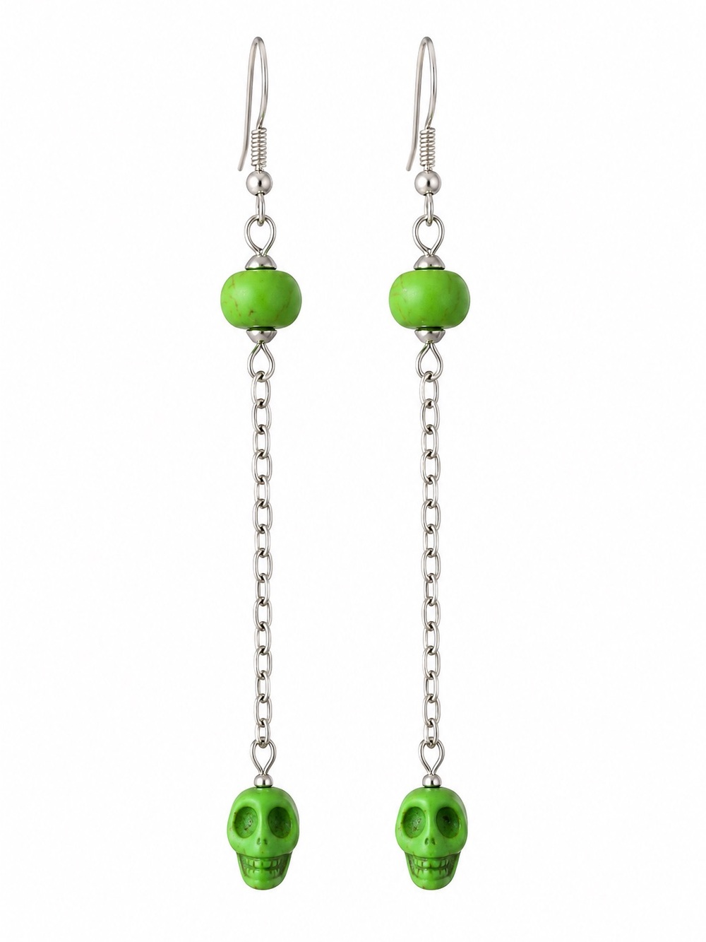 Stone skull earrings
